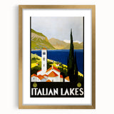 Vintage Travel Poster - Italian Lakes - Retro Travel Art Print