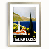 Vintage Travel Poster - Italian Lakes - Retro Travel Art Print