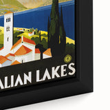 Vintage Travel Poster - Italian Lakes - Retro Travel Art Print