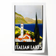 Vintage Travel Poster - Italian Lakes - Retro Travel Art Print