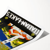 Vintage Travel Poster - Italian Lakes - Retro Travel Art Print