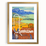 Vintage Travel Poster - Queenstown, New Zealand - Retro Travel Art