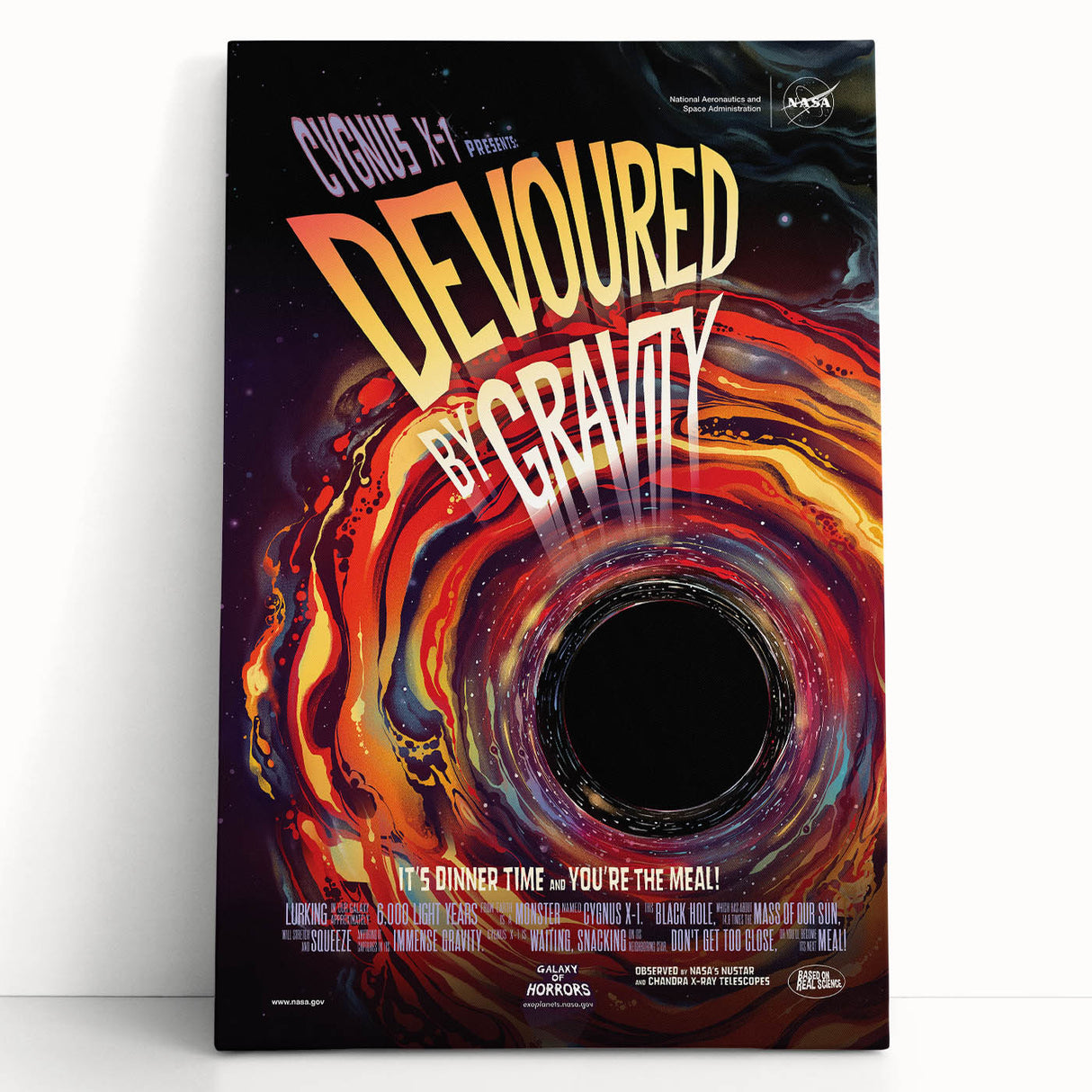 Vintage Space Poster - Devoured by Gravity - NASA Poster Art