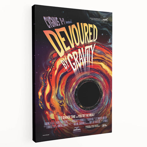 Vintage Space Poster - Devoured by Gravity - NASA Poster Art