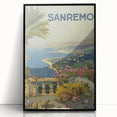 Vintage Travel Poster - Sanremo Italy - Coastal View Art