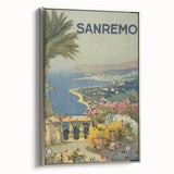 Vintage Travel Poster - Sanremo Italy - Coastal View Art