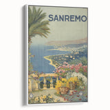 Vintage Travel Poster - Sanremo Italy - Coastal View Art