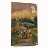 Vintage Travel Poster - Abruzzo Italy | Retro Tourism Wall Art