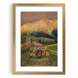 Vintage Travel Poster - Abruzzo Italy | Retro Tourism Wall Art