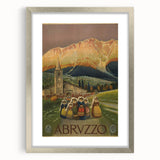 Vintage Travel Poster - Abruzzo Italy | Retro Tourism Wall Art
