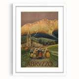 Vintage Travel Poster - Abruzzo Italy | Retro Tourism Wall Art