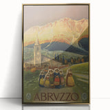 Vintage Travel Poster - Abruzzo Italy | Retro Tourism Wall Art