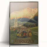 Vintage Travel Poster - Abruzzo Italy | Retro Tourism Wall Art