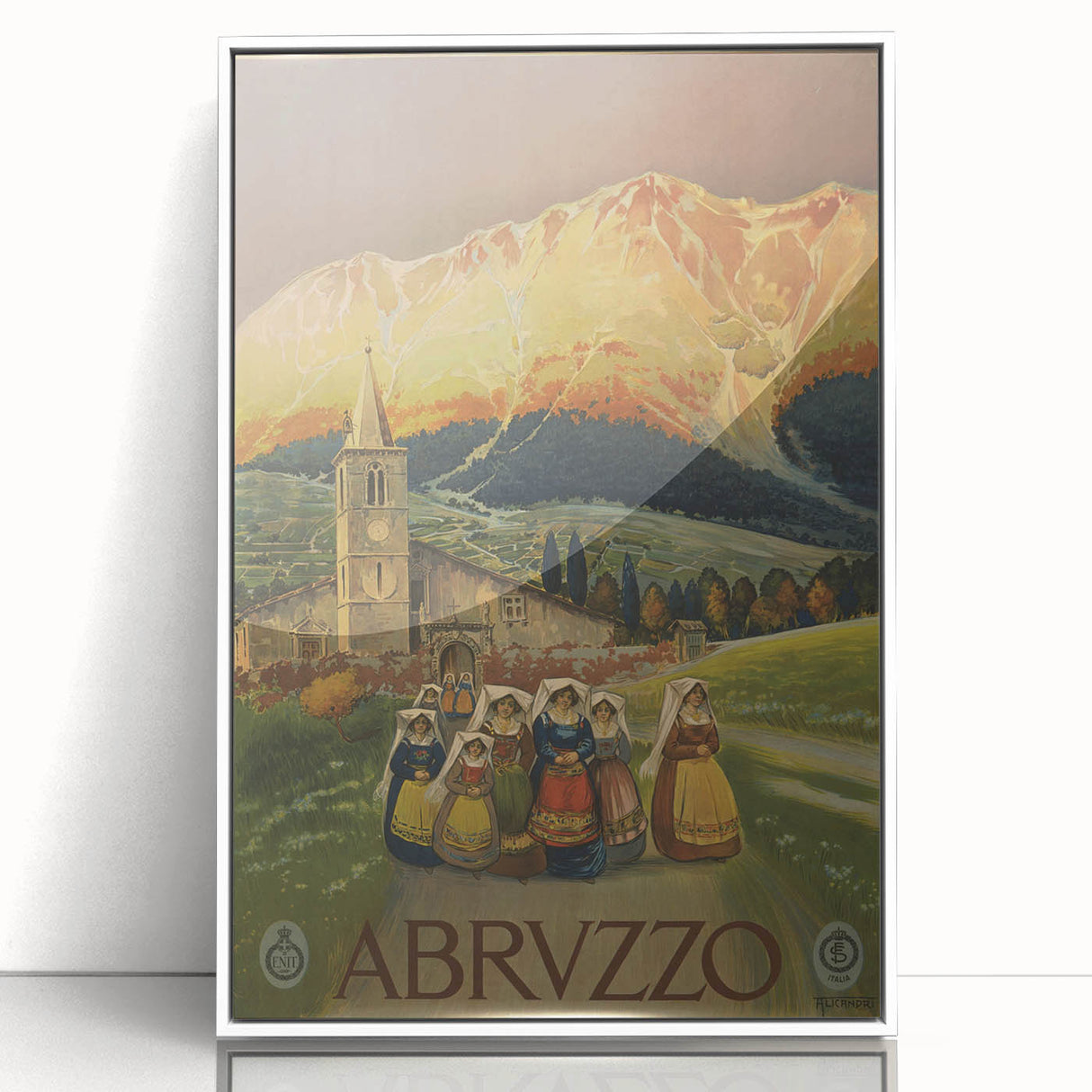 Vintage Travel Poster - Abruzzo Italy | Retro Tourism Wall Art
