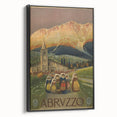 Vintage Travel Poster - Abruzzo Italy | Retro Tourism Wall Art