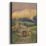 Vintage Travel Poster - Abruzzo Italy | Retro Tourism Wall Art