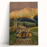 Vintage Travel Poster - Abruzzo Italy | Retro Tourism Wall Art