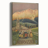 Vintage Travel Poster - Abruzzo Italy | Retro Tourism Wall Art