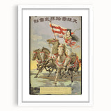 Vintage Travel Poster - Japanese Warrior | Retro Equestrian Art