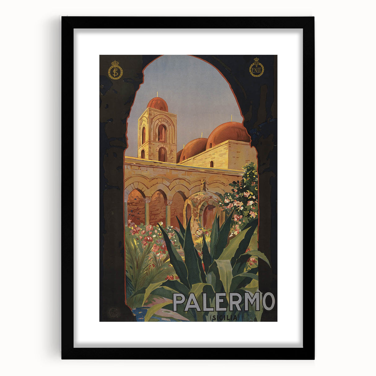 Vintage Travel Poster - Palermo Sicily | Classic Italian Art