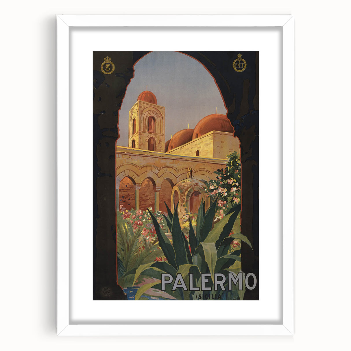 Vintage Travel Poster - Palermo Sicily | Classic Italian Art
