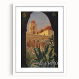 Vintage Travel Poster - Palermo Sicily | Classic Italian Art