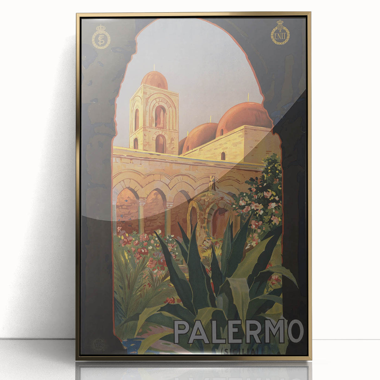 Vintage Travel Poster - Palermo Sicily | Classic Italian Art