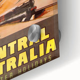 Vintage Travel Poster - Central Australia | Retro Train Art
