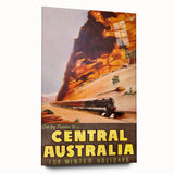 Vintage Travel Poster - Central Australia | Retro Train Art