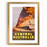 Vintage Travel Poster - Central Australia | Retro Train Art