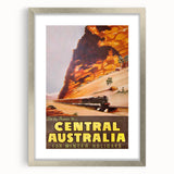 Vintage Travel Poster - Central Australia | Retro Train Art