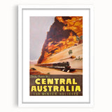 Vintage Travel Poster - Central Australia | Retro Train Art