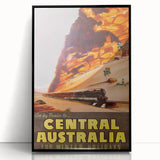 Vintage Travel Poster - Central Australia | Retro Train Art