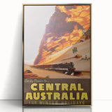 Vintage Travel Poster - Central Australia | Retro Train Art