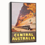 Vintage Travel Poster - Central Australia | Retro Train Art