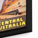 Vintage Travel Poster - Central Australia | Retro Train Art