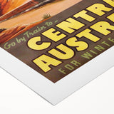 Vintage Travel Poster - Central Australia | Retro Train Art