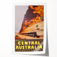 Vintage Travel Poster - Central Australia | Retro Train Art