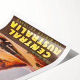 Vintage Travel Poster - Central Australia | Retro Train Art