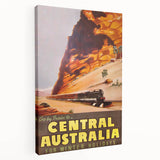 Vintage Travel Poster - Central Australia | Retro Train Art