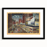 Times Square Nightlife Poster – Vintage New York City Art
