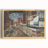 Times Square Nightlife Poster – Vintage New York City Art