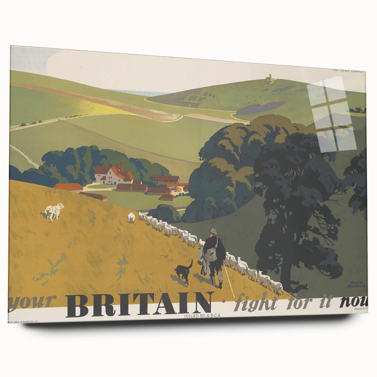 Vintage "Your Britain" Poster - Retro South Downs Landscape Art