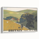 Vintage "Your Britain" Poster - Retro South Downs Landscape Art