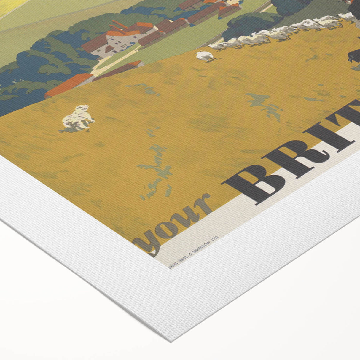 Vintage "Your Britain" Poster - Retro South Downs Landscape Art