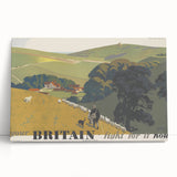 Vintage "Your Britain" Poster - Retro South Downs Landscape Art