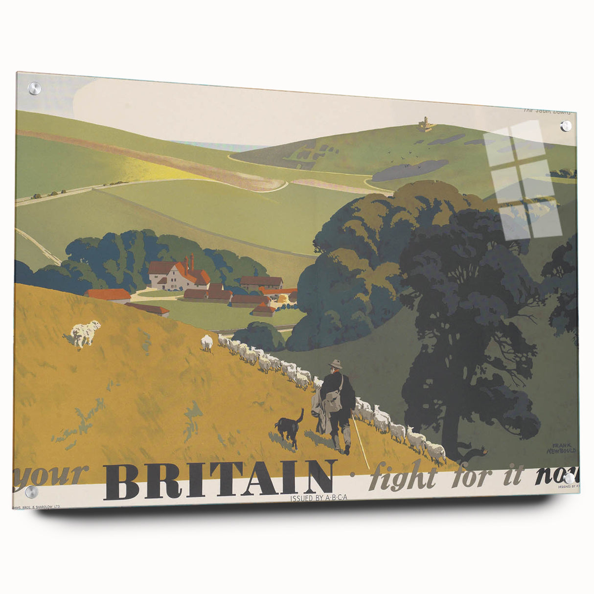 Vintage "Your Britain" Poster - Retro South Downs Landscape Art