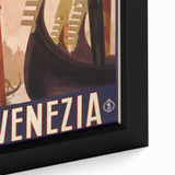 Vintage Travel Poster - Venice Italy | Retro Gondola Art