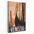 Vintage Travel Poster - Venice Italy | Retro Gondola Art