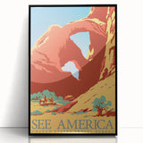 Vintage Travel Poster - See America | Retro National Park Art